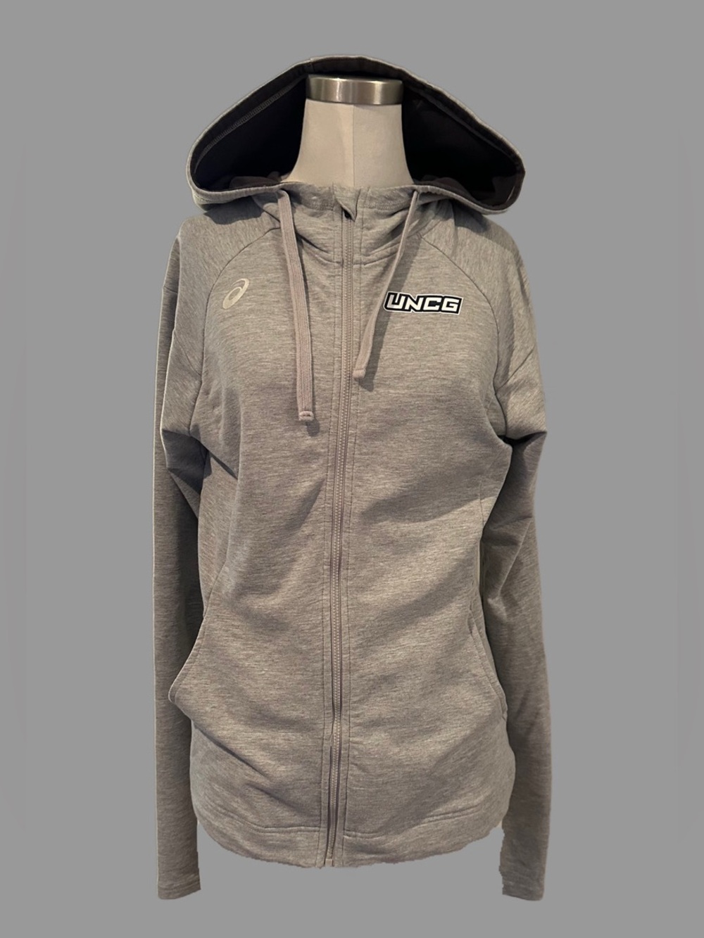 ASICS UNCG Women's Gray Full-Zip Hoodie